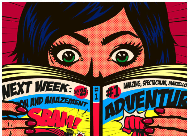 Levně Plakát, Obraz - Pop art comics style excited girl, drante, 40 × 30 cm