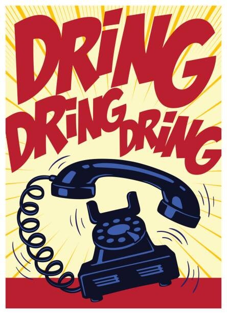 Levně Plakát, Obraz - Retro telephone ringing vintage pop art, drante, 30 × 40 cm