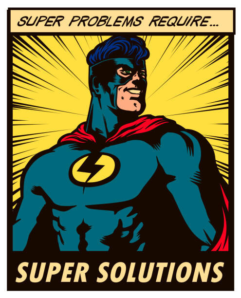 Levně Plakát, Obraz - Pop art comic book style superhero, drante, 30 × 40 cm
