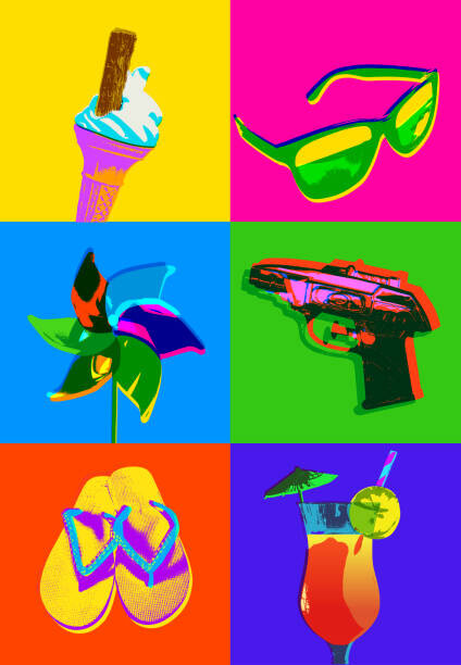 Levně Plakát, Obraz - Summer Vacation Icons, smartboy10, 26.7 × 40 cm