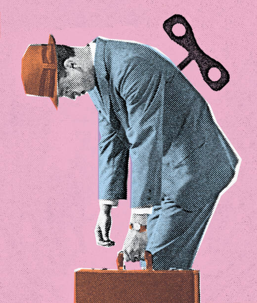 Levně Plakát, Obraz - Wind-up man, CSA Images, 34 × 40 cm