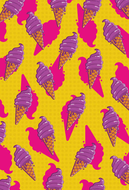 Levně Plakát, Obraz - Pop Art Ice Cream Cartoon, LucidSurf, 26.7 × 40 cm