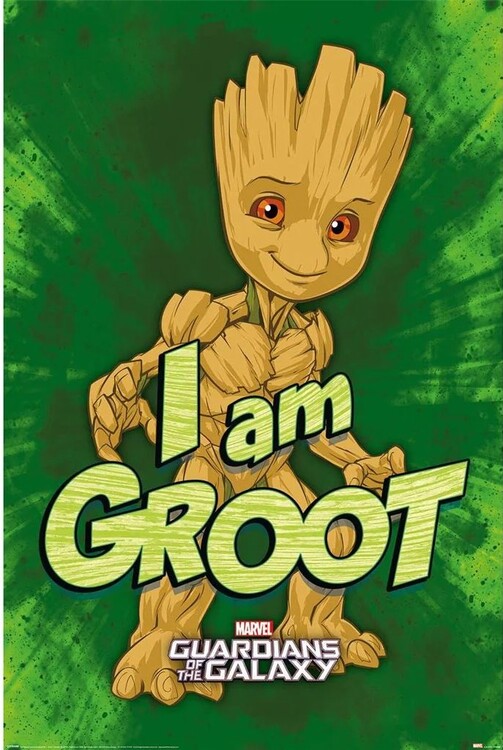 Plakát, Obraz - Guardians of the Galaxy - I am Groot, 61x91.5 cm