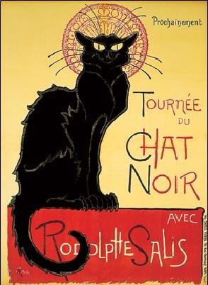 Umělecký tisk Tournée de Chat Noir - Černá Kočka