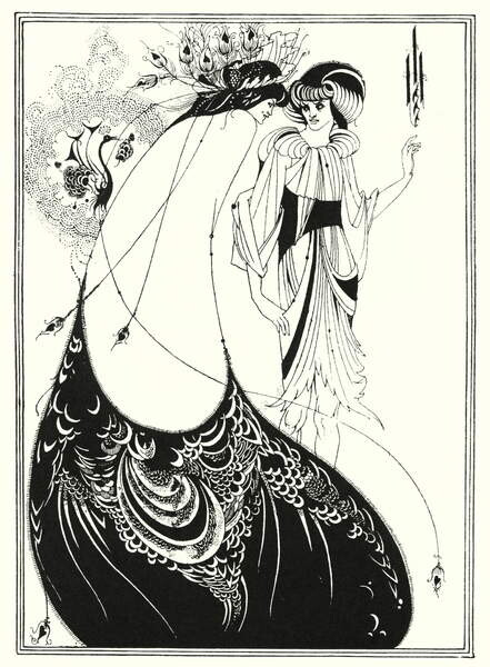 Levně Plakát, Obraz - The Peacock Skirt, 1920, Beardsley, Aubrey (1872-98), 30 × 40 cm