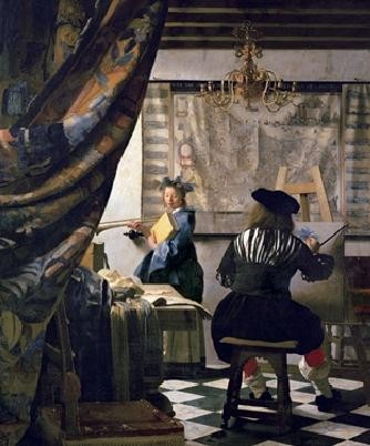 Umělecký tisk Vermee - Alegorie malířství, 1666-73