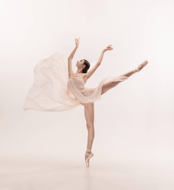 Levně Plakát, Obraz - Young graceful tender ballerina on white, master1305, 40 × 40 cm