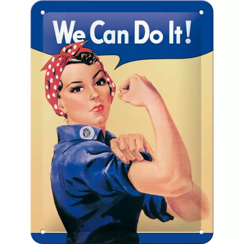 Metallschild We can do it