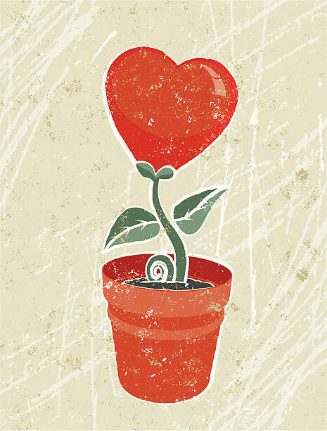 Levně Plakát, Obraz - Small seedling with Heart Flower, MHJ, 30 × 40 cm
