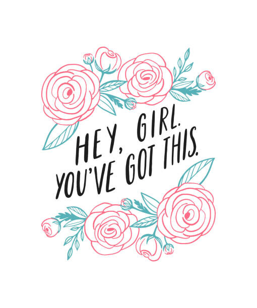 Levně Plakát, Obraz - Hey, girl. You've got this. Girl, ElenKoss, 33.3 × 40 cm