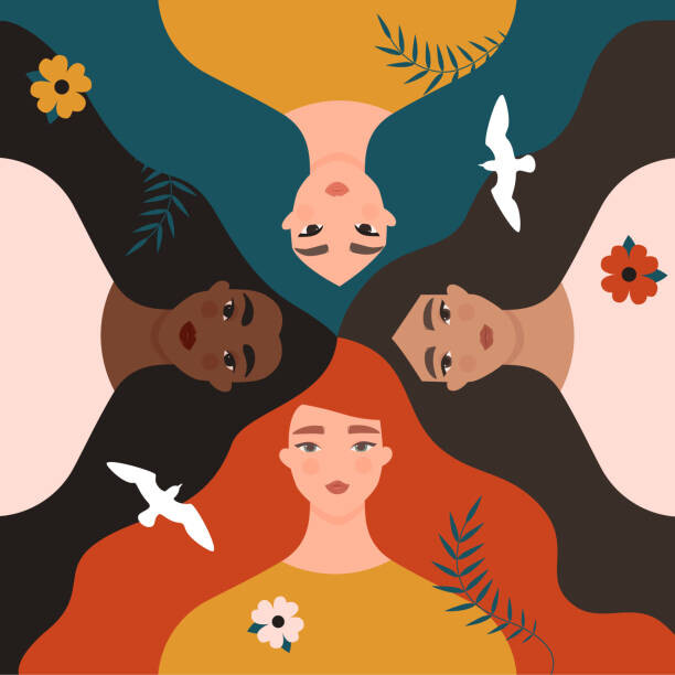 Levně Plakát, Obraz - International Women’s Day, 8 March. Women, everything bagel, 40 × 40 cm