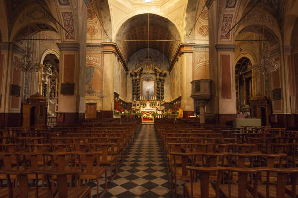 Levně Plakát, Obraz - Ajaccio Cathedral, nave, John Elk III, 40 × 26.7 cm