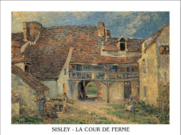 Umělecký tisk Dvůr statku v St. Mammes, 1884