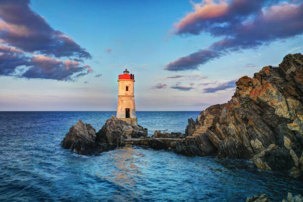 Levně Plakát, Obraz - Old lighthouse of Capo Ferro, Davide Seddio, 40 × 26.7 cm