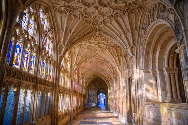 Levně Plakát, Obraz - The cloisters of Gloucester Cathedral in, momo11353, 40 × 26.7 cm