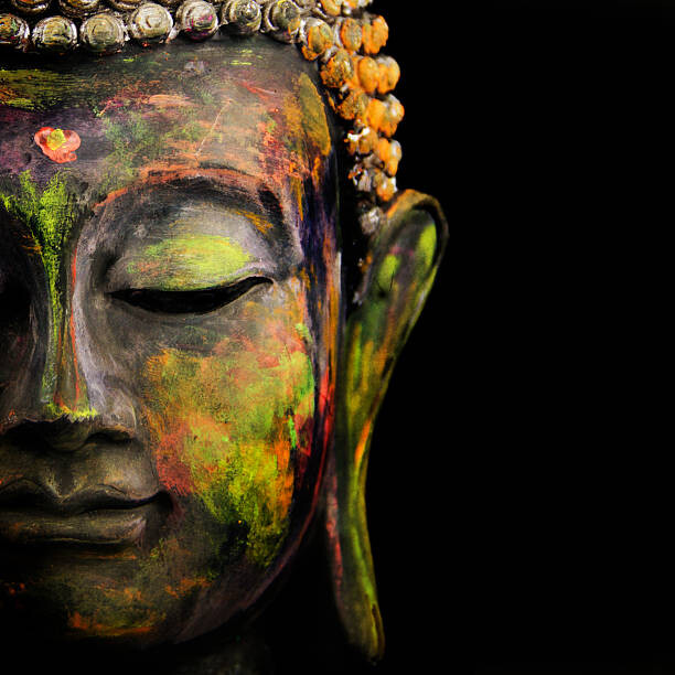 Fotografie Colorful Buddha, kdfotografie, 40x40 cm