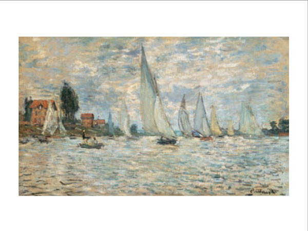 Umělecký tisk Lodě, regaty v Argenteuil, 1874
