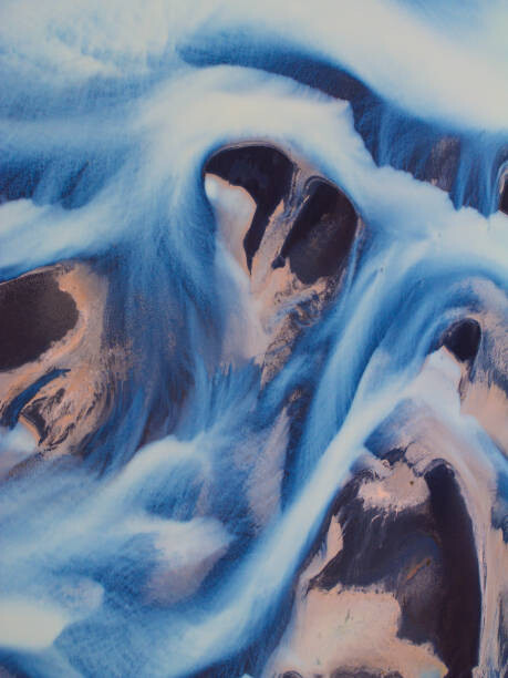 Levně Plakát, Obraz - aerial abstract view of the river, carlo alberto conti, 30 × 40 cm