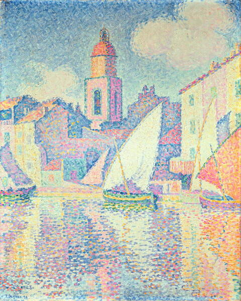 Obrazová reprodukce The Clocktower at St. Tropez, 1896, Signac, Paul, 30 × 40 cm