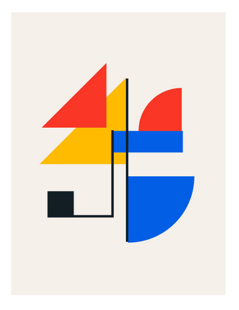 Levně Plakát, Obraz - Abstract modern Bauhaus posters or print., undefined undefined, 30 × 40 cm