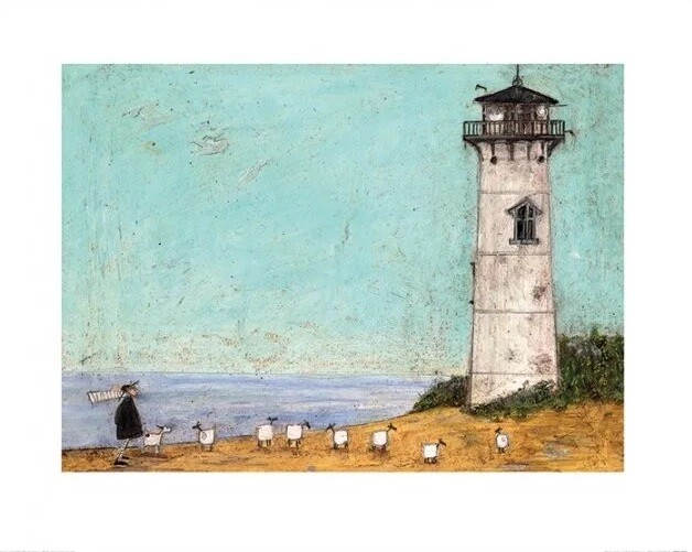 Kunstdruk Sam Toft - Seven Sisters And A Lighthouse