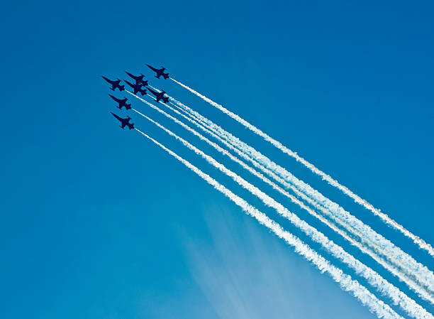 Levně Plakát, Obraz - Silhouettes of seven fighter planes with, ozgurdonmaz, 40 × 30 cm