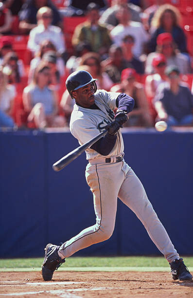 Levně Plakát, Obraz - Baseball player swinging at ball, Getty Images, 26.7 × 40 cm