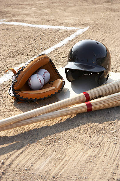 Levně Plakát, Obraz - Baseball glove, balls, bats and baseball, Thomas Northcut, 26.7 × 40 cm