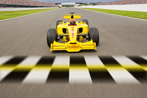 Levně Plakát, Obraz - open-wheel single-seater racing car Racecar Crossing, David Madison, 40 × 26.7 cm