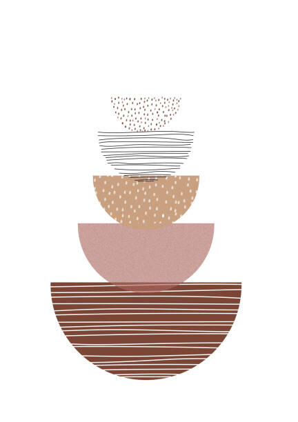 Levně Plakát, Obraz - Beautiful abstract image of semicircles with, Liudmila Chernetska, 30 × 40 cm