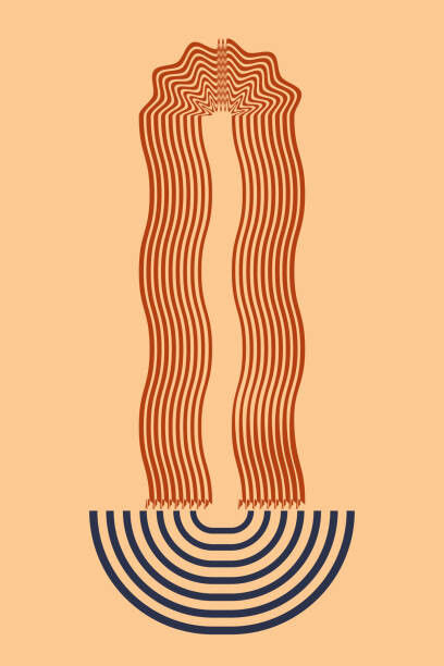 Ilustrace Mid century modern print. vector caroon, Oksana Nazarova, 26.7 × 40 cm