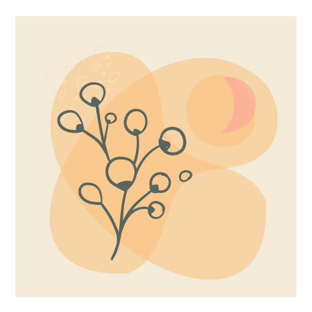 Levně Plakát, Obraz - Abstract Plant Art design for print,, matias giamportone, 40 × 40 cm