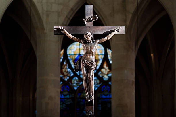 Levně Plakát, Obraz - Statue of Jesus Christ on cross, Nico De Pasquale Photography, 40 × 26.7 cm
