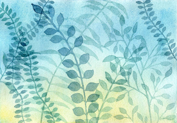 Levně Plakát, Obraz - Watercolor leaves and branches, Yifei Fang, 40 × 26.7 cm