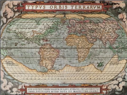 Art Print World Map - Historical