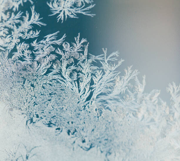 Plakát, Obraz - Magical frost ornaments on the window., Olga Zakharova, 40 × 35.9 cm