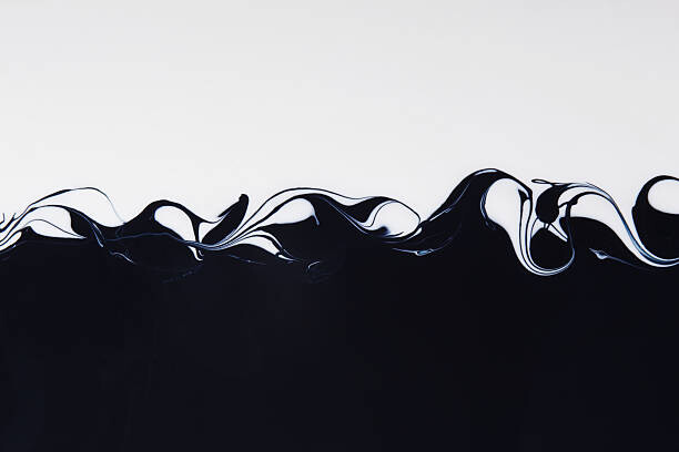 Levně Plakát, Obraz - Black and White Paint Mixing, Paul Taylor, 40 × 26.7 cm