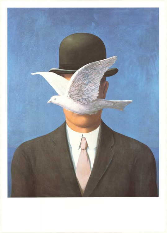 Kunstdruk Man in a Bowler Hat, 1964