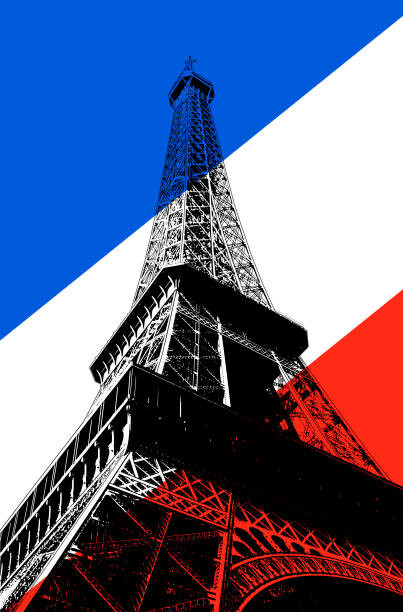 Levně Plakát, Obraz - Eiffel Tower Paris France Illustration, José Miguel Hernández Hernández, 26.7 × 40 cm