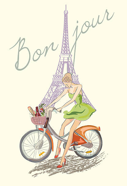 Levně Plakát, Obraz - Hello, Paris. Fashion girl on the, glafira, 26.7 × 40 cm