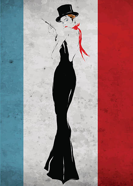 Levně Plakát, Obraz - The girl in a black evening dress, Verlen4418, 30 × 40 cm