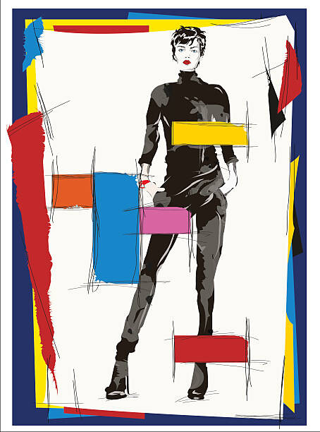 Levně Plakát, Obraz - cubism fashion woman, Verlen4418, 30 × 40 cm