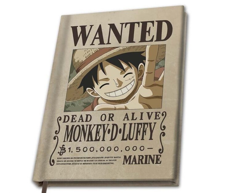 Zápisník One Piece - Wanted Luffy, A5