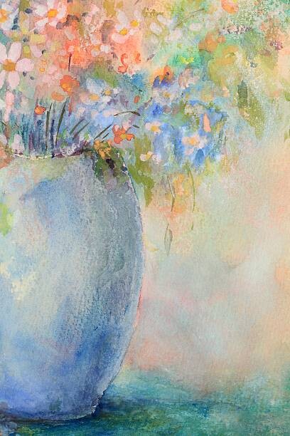 Levně Plakát, Obraz - Original Art Watercolor Flowers, cstar55, 26.7 × 40 cm