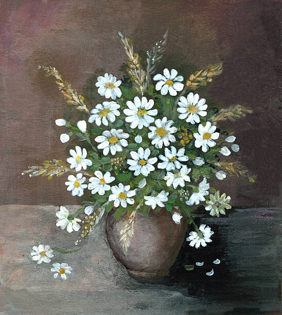 Levně Plakát, Obraz - Daisy arrangement, mitza, 35.8 × 40 cm