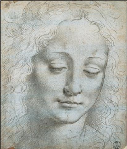 Umělecký tisk Leonardo da Vinci - Hlava ženy
