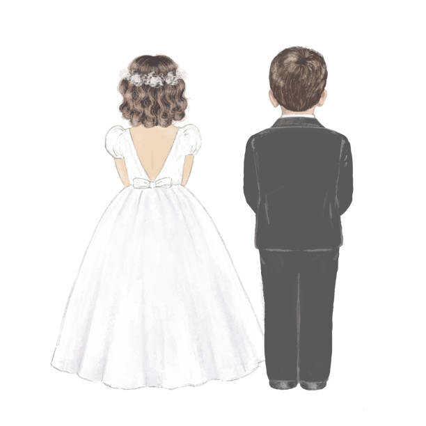 Levně Plakát, Obraz - Girl and boy on their First, Maddy_Z, 40 × 40 cm