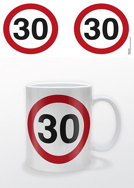 Tazza Compleanno - 30 Traffic Sign