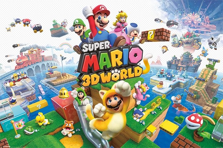 Poster Super Mario 3D World Wall Art 3+1 FREE UKposters
