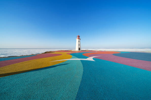 Levně Plakát, Obraz - Colorful road by the sea, zhengshun tang, 40 × 26.7 cm